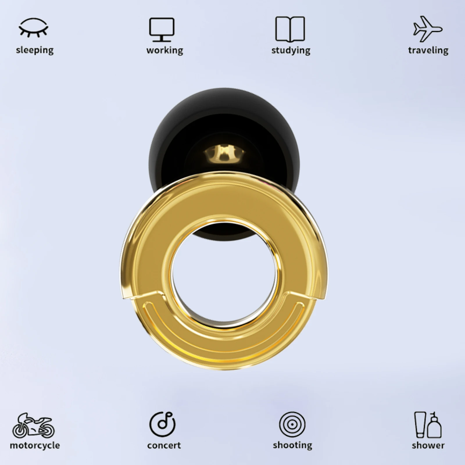 HUAK Loop Quiet Ear Plugs – Silicone Noise Filtering, Noise Reduction for Sleeping, Swimming & Motorbike