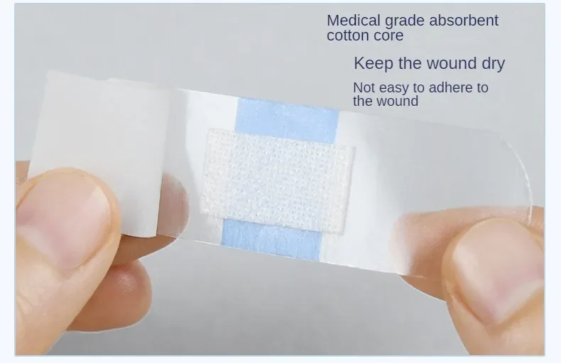 120pcs PU Transparent Waterproof Band Aid Adhesive Medical Strips Plaster for Wound Sports Bathing