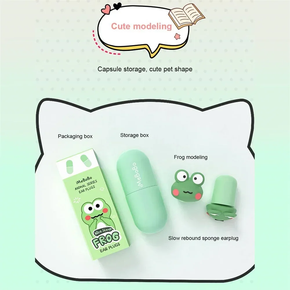 1 Pair Cartoon Anime Earplugs Anti-noise Anti Snoring Sleep Aid Traveling Ear Plugs Sleeping Ear Plug Rebound Earplug Ears Care
