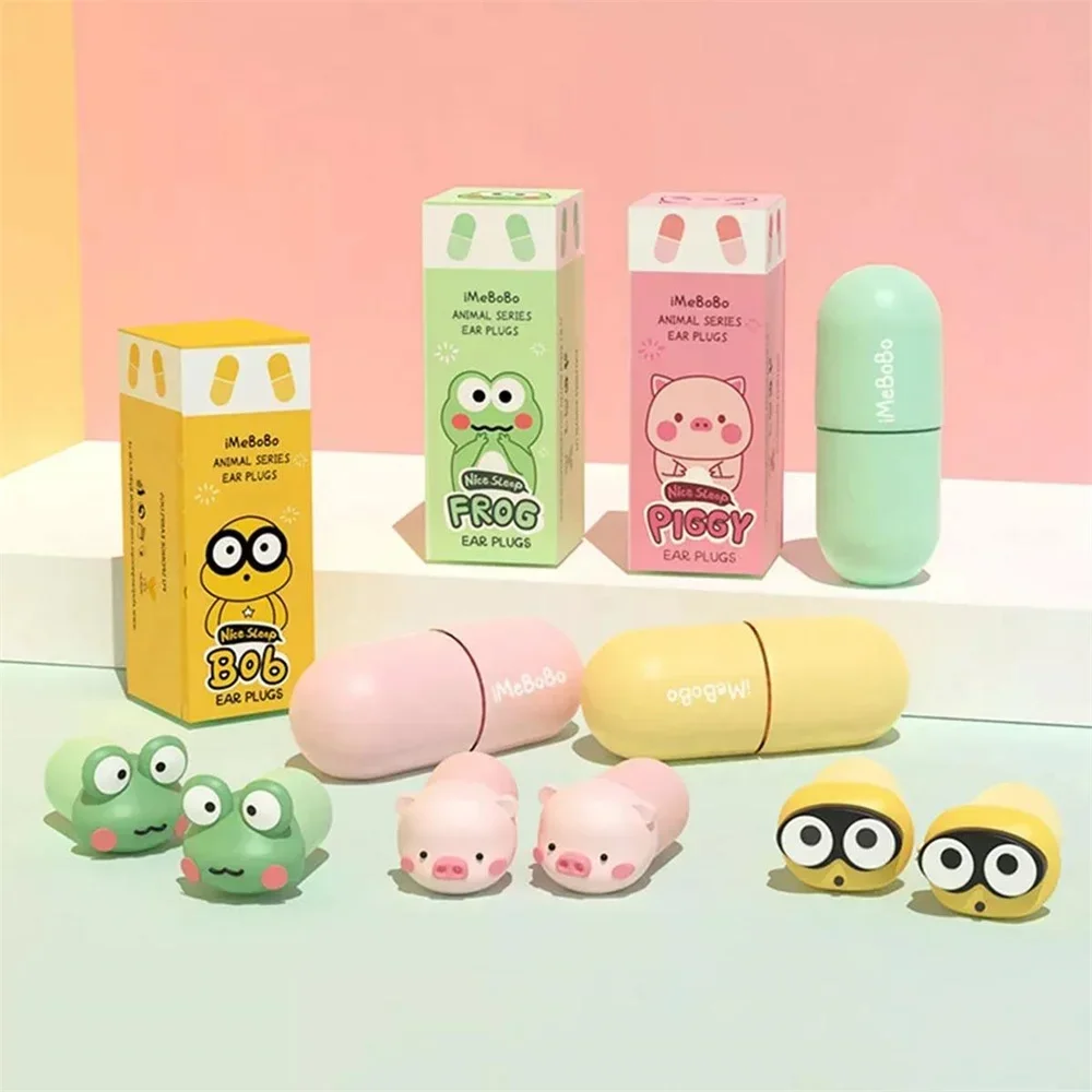 1 Pair Cartoon Anime Earplugs Anti-noise Anti Snoring Sleep Aid Traveling Ear Plugs Sleeping Ear Plug Rebound Earplug Ears Care