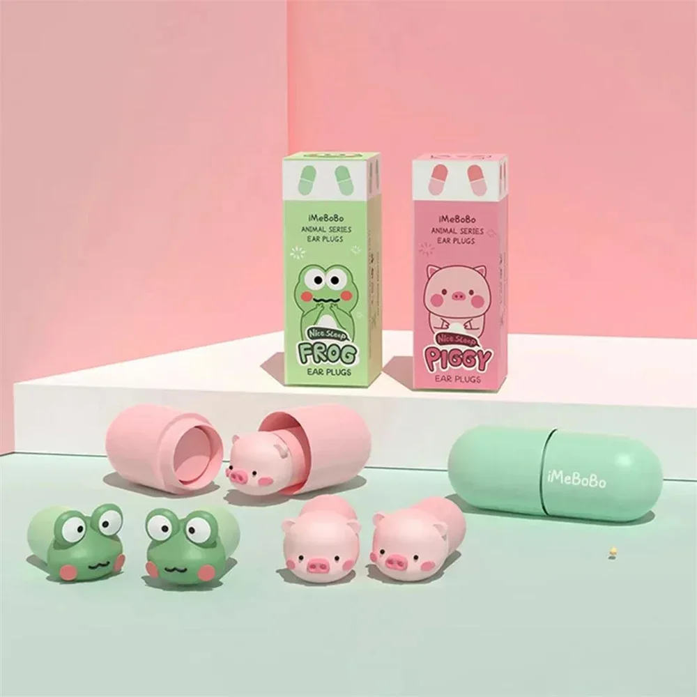 1 Pair Cartoon Anime Earplugs Anti-noise Anti Snoring Sleep Aid Traveling Ear Plugs Sleeping Ear Plug Rebound Earplug Ears Care