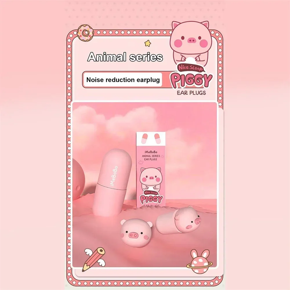 1 Pair Cartoon Anime Earplugs Anti-noise Anti Snoring Sleep Aid Traveling Ear Plugs Sleeping Ear Plug Rebound Earplug Ears Care