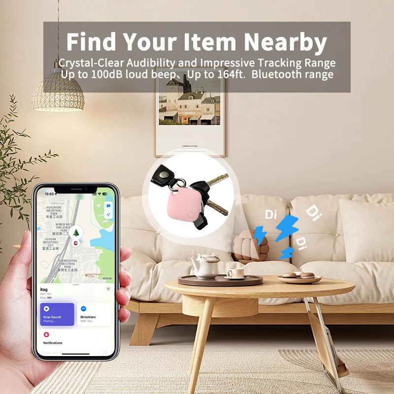Long-Distance Tracker Beyond Bluetooth Range Tracking Finder For Apple Find My Locate Keys Bag Toys Smart Tag for IOS iPhone