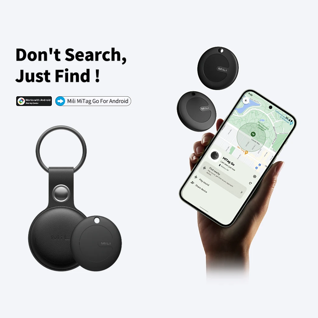 Android Only MiLi LiTag/MiTag Car Locator Anti-Lost Smart Tag Compatibility Key Bag Item Finder for Google Find Hub 1/4pcs Set