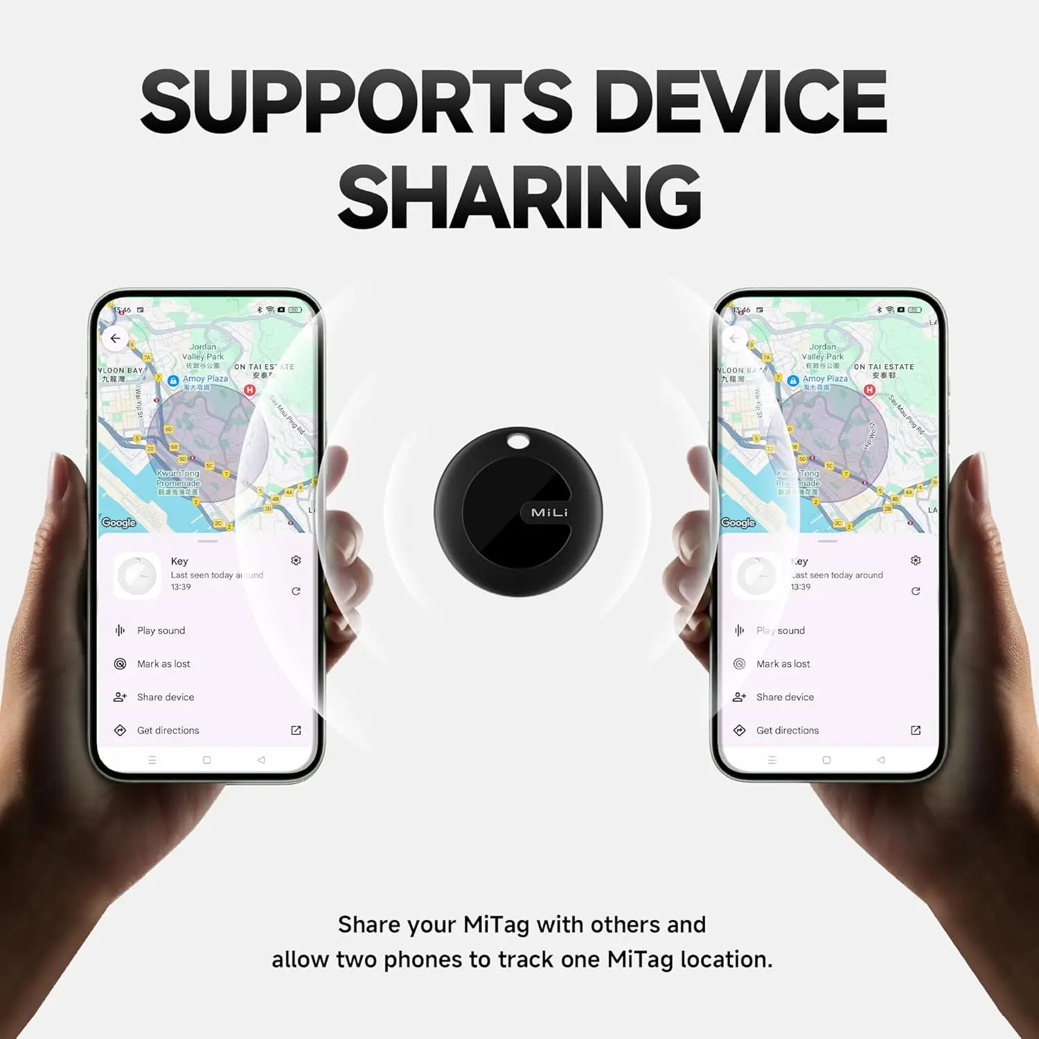Android Only MiLi LiTag/MiTag Car Locator Anti-Lost Smart Tag Compatibility Key Bag Item Finder for Google Find Hub 1/4pcs Set