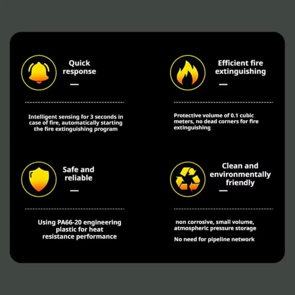 Dual-Line Design Flame Retardant Device Flame Retardant Non Pollution Fire Extinguishing Device DIN Rail Mount