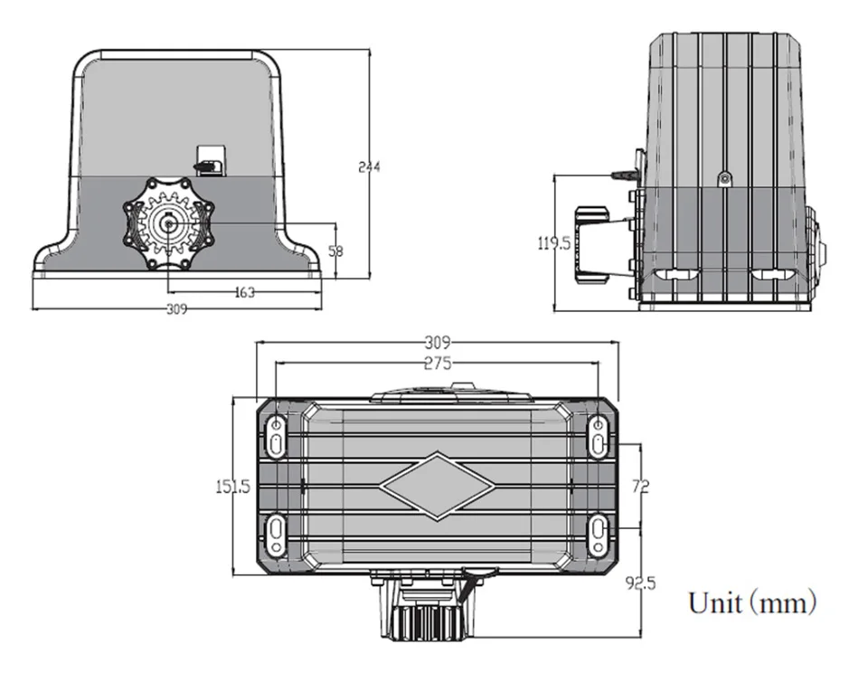 6m Steel Racks And Automatic 1800KGS Sliding Gate Opener With Complete Kit (Accessories Optional)