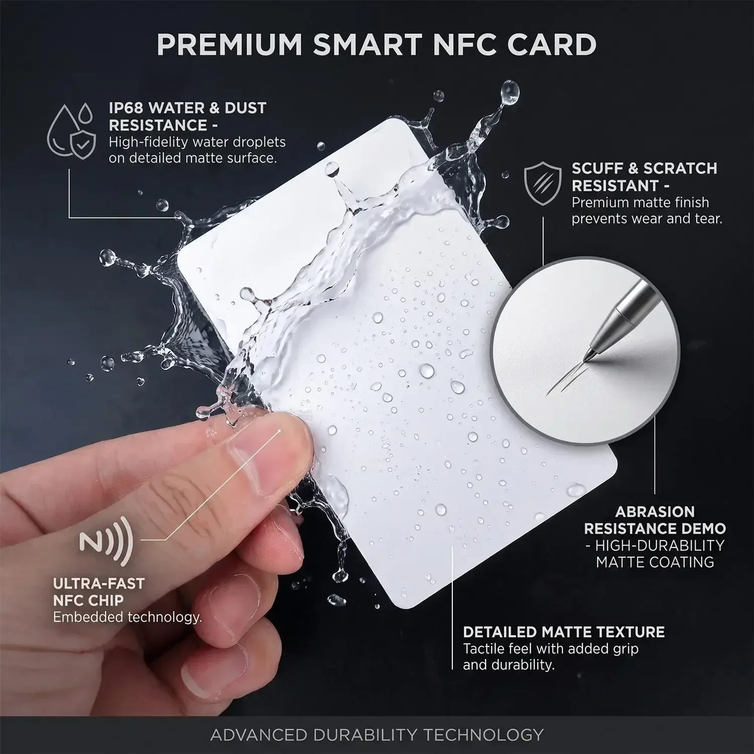 2-20Pcs Ntag216 Ntag215 Ntag213 Blank NFC Cards PVC Tags NFC215 13.56Mhz TagMo Waterproof RFID NFC PVC Keycard Phone 504 Bytes