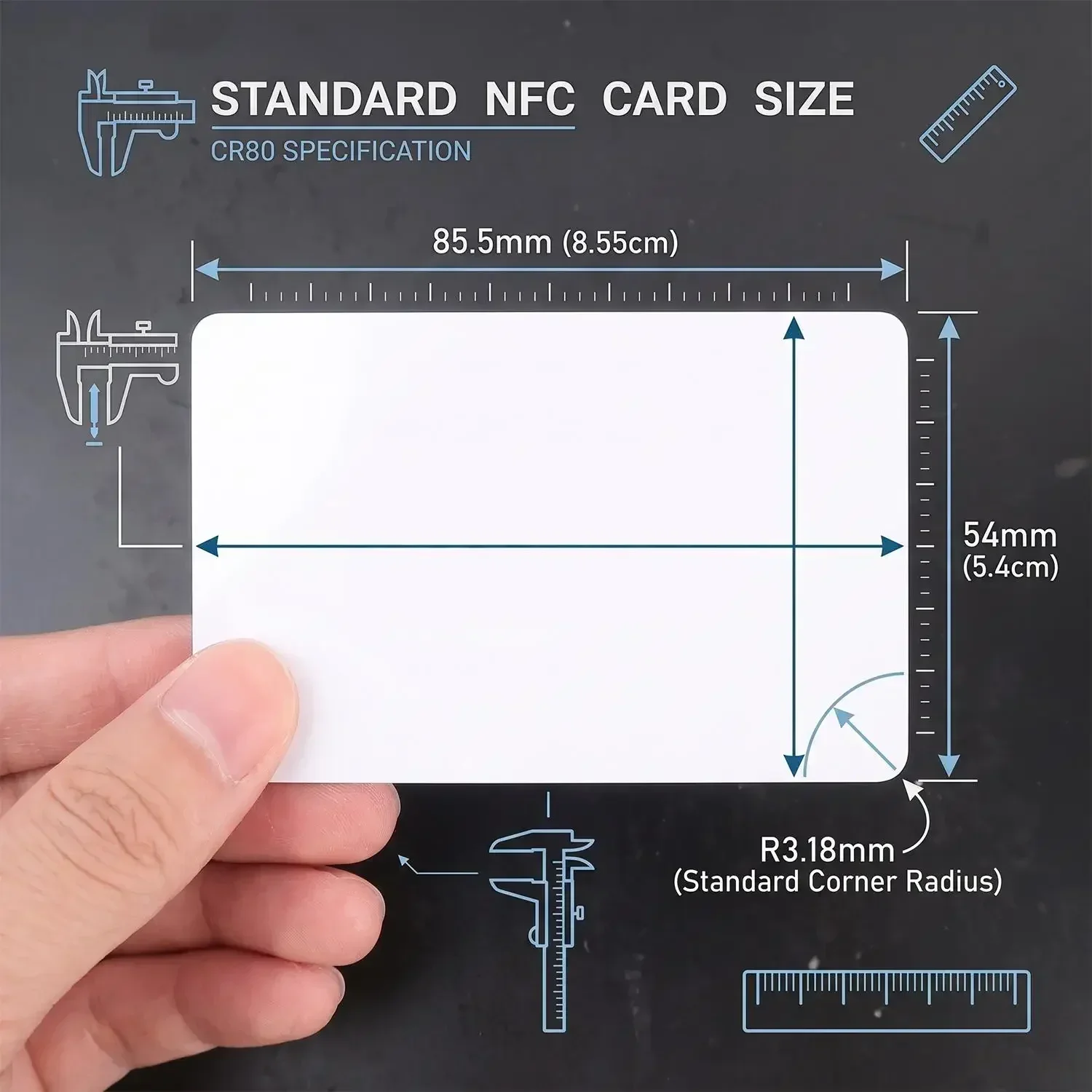 2-20Pcs Ntag216 Ntag215 Ntag213 Blank NFC Cards PVC Tags NFC215 13.56Mhz TagMo Waterproof RFID NFC PVC Keycard Phone 504 Bytes