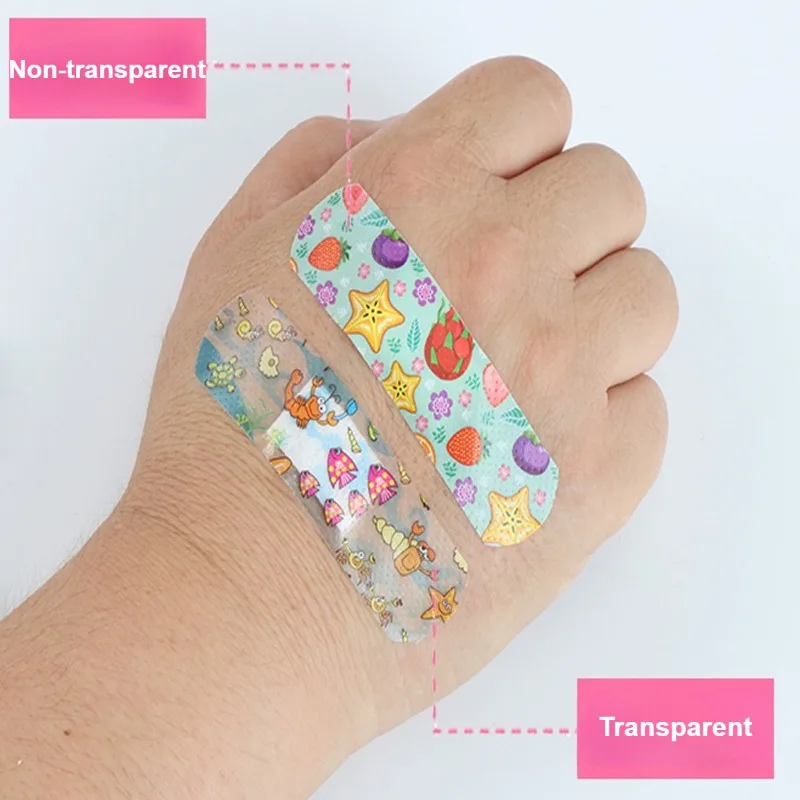 100pcs/lot Cartoon Animal Pattern Waterproof Band Aid Hemostasis Adhesive Baby Bandages Wound Plaster Patches for Kids