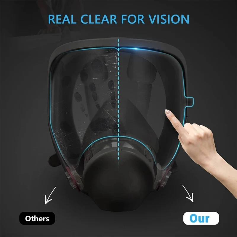 Anti Scratch Protective Lens Film For MMM 6800 Gas Mask Respirator Full Face Window Screen Protector Painting Spraying Mask Cove