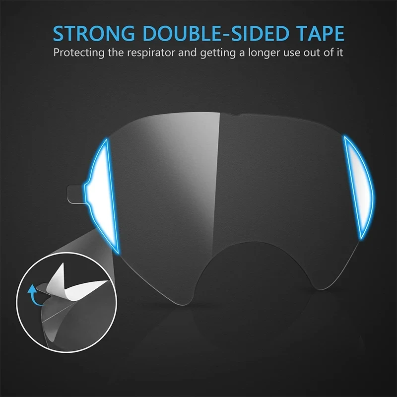 Anti Scratch Protective Lens Film For MMM 6800 Gas Mask Respirator Full Face Window Screen Protector Painting Spraying Mask Cove