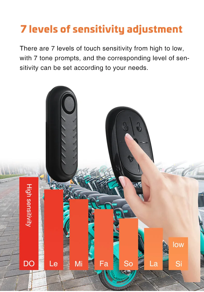 DYGSM Bike Alarm Waterproof Vibration Motorcycle Bicycle/Door Burglar Alarm Ebike Anti Theft 113dB Loud Adjustable Sensitivity