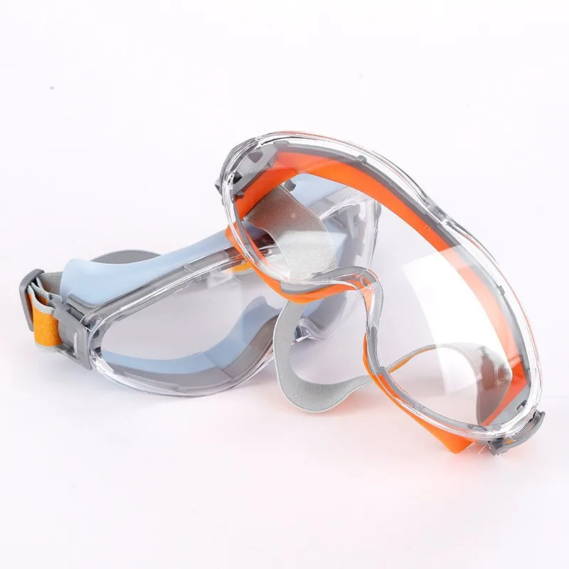 Large Frame Protective Goggles HD Transparent Anti-Ultraviolet Waterproof Anti-Fog Riding And Skiing Safety Sports Glasses
