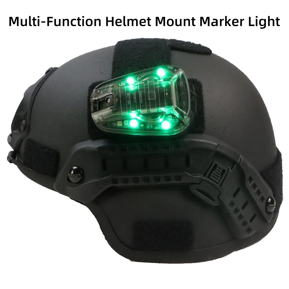 BOOIU Tactical Helmet Light Survival Signal Light Airsoft Helmet IR Lamp Adapter Identification Lamp Outdoor Sports Helmet Light
