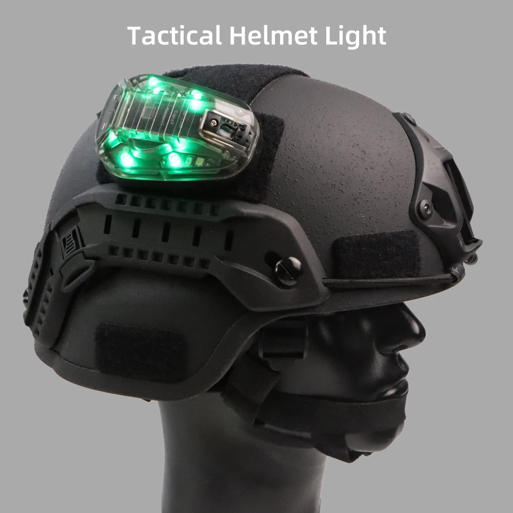 BOOIU Tactical Helmet Light Survival Signal Light Airsoft Helmet IR Lamp Adapter Identification Lamp Outdoor Sports Helmet Light