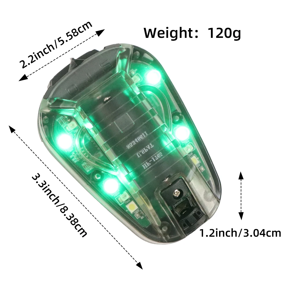 BOOIU Tactical Helmet Light Survival Signal Light Airsoft Helmet IR Lamp Adapter Identification Lamp Outdoor Sports Helmet Light