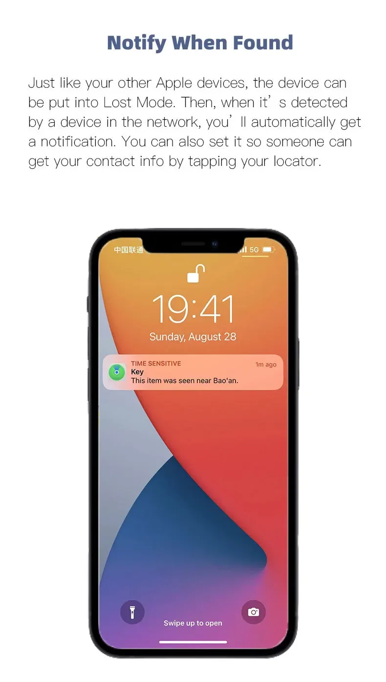 Mini Anti-Lost Tracking Device Bluetooth Works with Apple Find My APP Smart Tag Kid Pet GPS Tracker Alarm Reminder Positioner