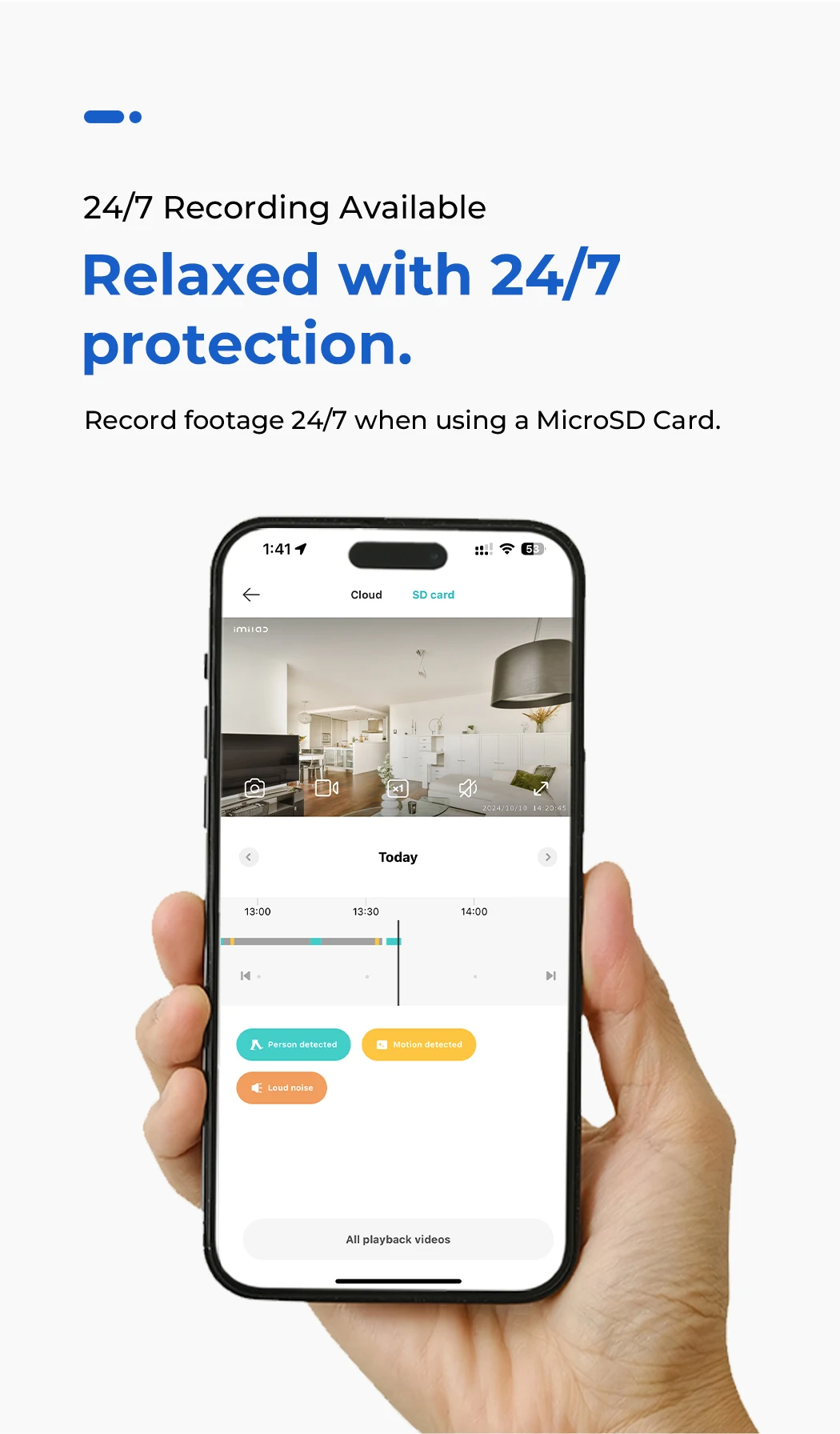 IMILAB C22 3K Security Indoor Camera - 360° View Home Camera with Color Night Vision for Baby/Pet Monitor WiFi6 AI Detection