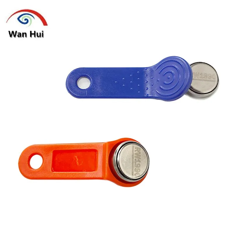 100Pcs/lots TM1990A-F5, DS1990A-F5 iButton TM Card, RW1990 Universal Intercome Key, Touch Memory Chip Map for Security Patrol