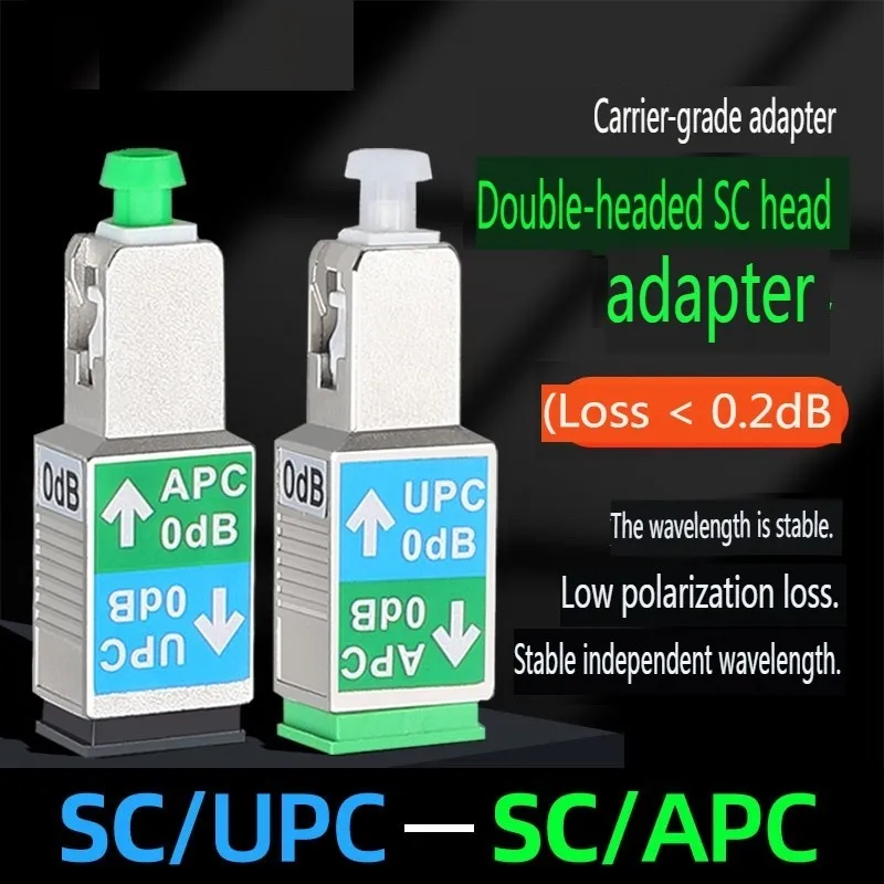 Optical Fiber SC-SC Adapter UPC Cable Adapter APC to UPC Coupler APC Simplex Single Mode Extended Conversion Pair SC Male/Female