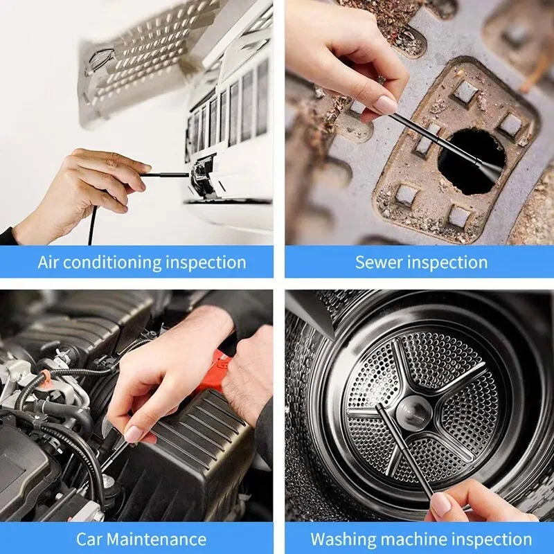 8mm Auto Focus HD1944P Endoscope for Cars Android Phone Type -c 5MP Mini Sewer Inspection Camera Endoscopy Usb Borescope 1-20m