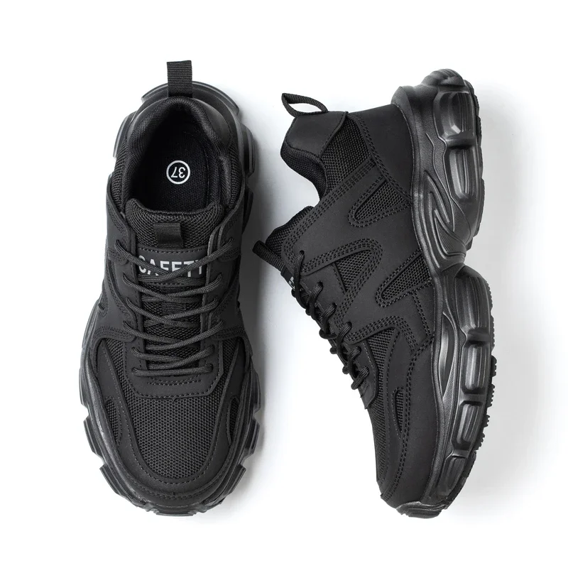 Protective Shoes For Women Men Work Sneakers Fashion Safety Shoes Anti-smash Anti-puncture Indestructible Shoes Work Boot