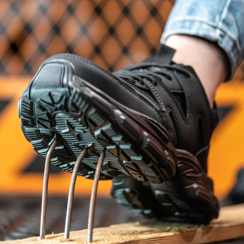 Protective Shoes For Women Men Work Sneakers Fashion Safety Shoes Anti-smash Anti-puncture Indestructible Shoes Work Boot