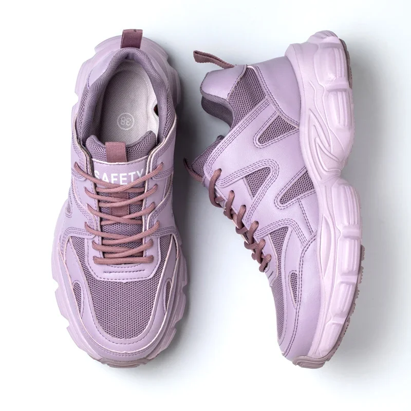 Protective Shoes For Women Men Work Sneakers Fashion Safety Shoes Anti-smash Anti-puncture Indestructible Shoes Work Boot