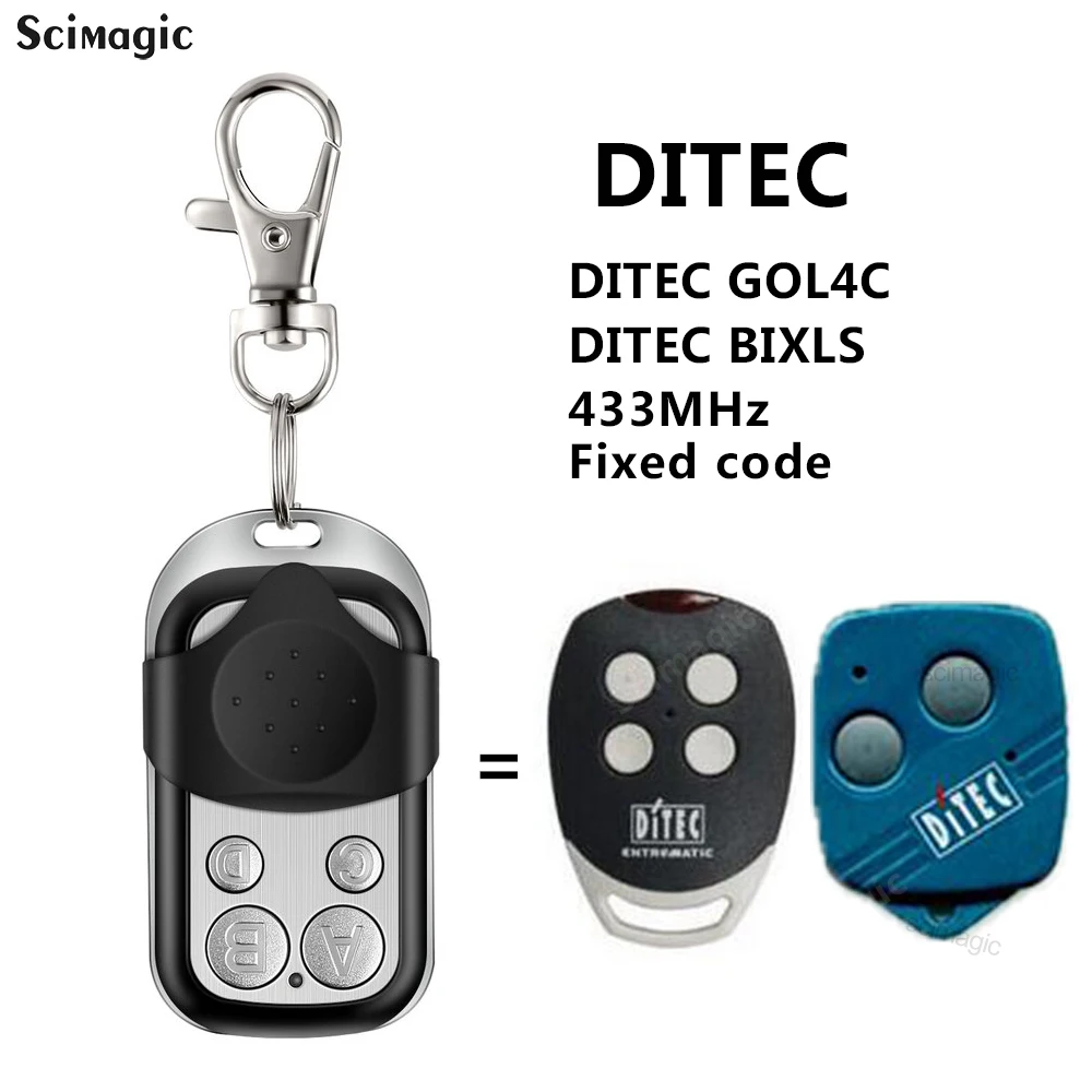 Copy Ditec Remote Control 433mhz Gol4C BIXLS Duplicator Handheld Transmitter 433.92 mhz Fixed Code Command Garage Door Opener