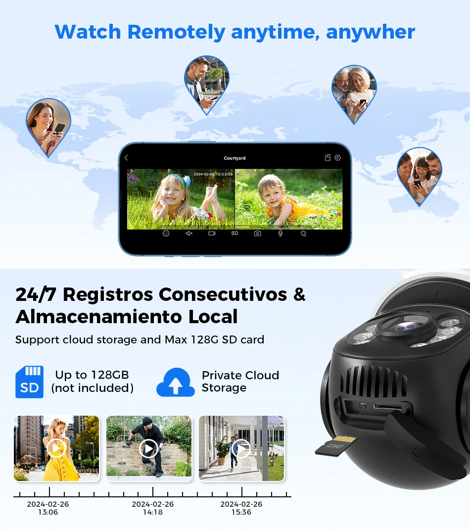 Hiseeu 6MP WIFI PTZ IP Camera Dual Lens 5X Digital Zoom Auto Tracking CCTV Surveillance Camera For Hiseeu Wireless CCTV System