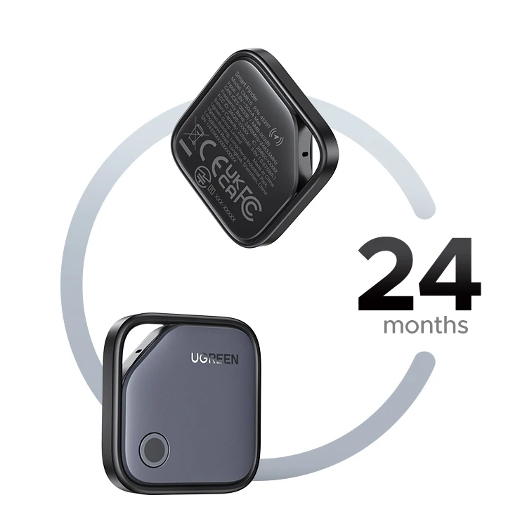 UGREEN Smart Bluetooth Tracker, Keys Finder Item Locator SmartTag Up to 2 Year Battery Phone Finder For Apple Find My (only IOS)