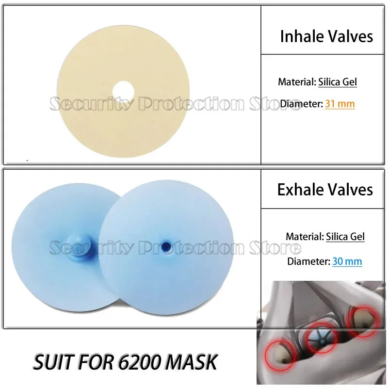 2-20pcs 6895 6893 6889 Inhalation Port Gasket for 6000 and 7800S Series Respirators