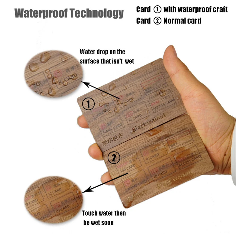 1Pc Wooden Card NFC 13.56MHZ RFID Tag 504Bytes 215Ntag Chip Membership Contactless Business Gift Social Recognition Lasercard
