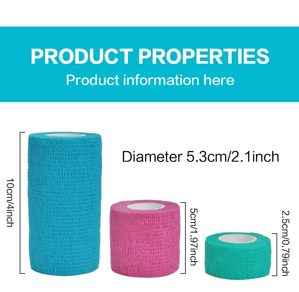 4.5m Colorful Sport Self Adhesive Elastic Bandage Wrap Tape Elastoplast for Knee Support Pads Finger Ankle Palm Shoulder