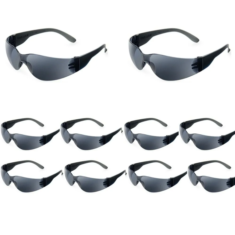 Clear Safety Glasses Anti-Fog Protective Eyewear For Men Women Scratch Impact Resistant Eye Black Protection For Work Lab(10pcs)