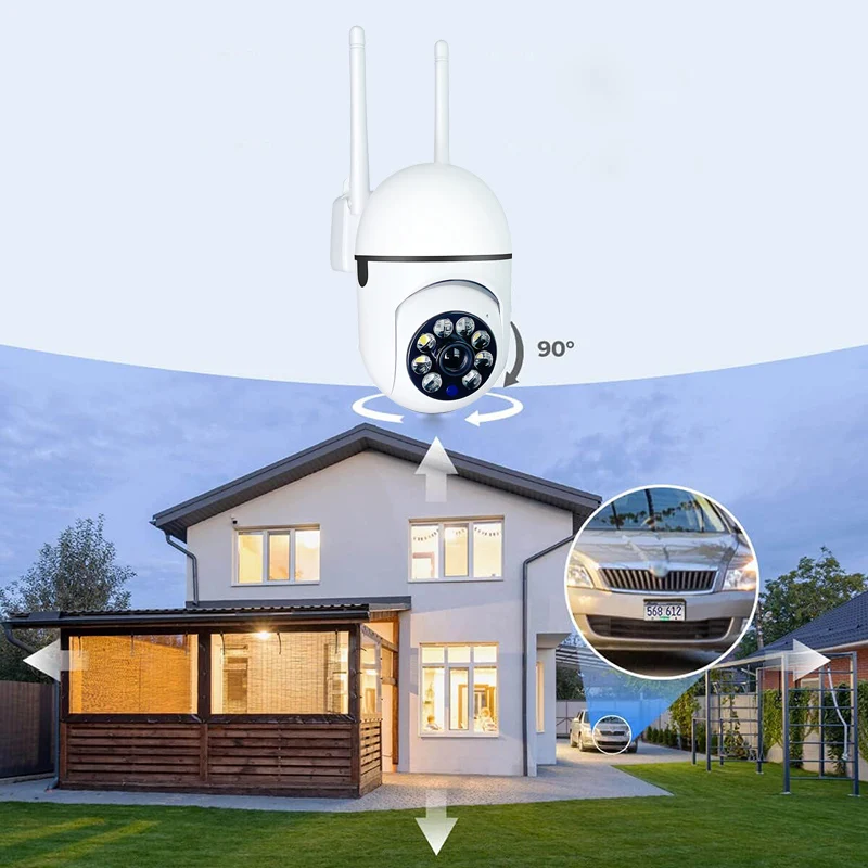 A7 3mp Wifi Bewakingscamera Automatische Menselijke Tracking 4x Digitale Zoom Waterdichte H.264 Audio Beveiliging Tracking Nacht