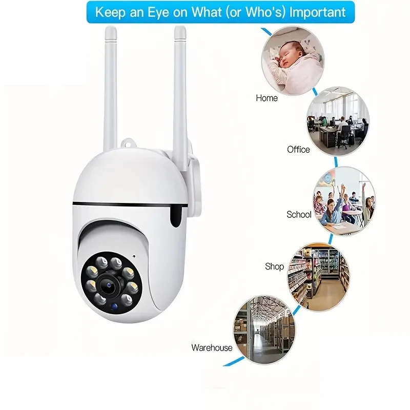 A7 3mp Wifi Bewakingscamera Automatische Menselijke Tracking 4x Digitale Zoom Waterdichte H.264 Audio Beveiliging Tracking Nacht