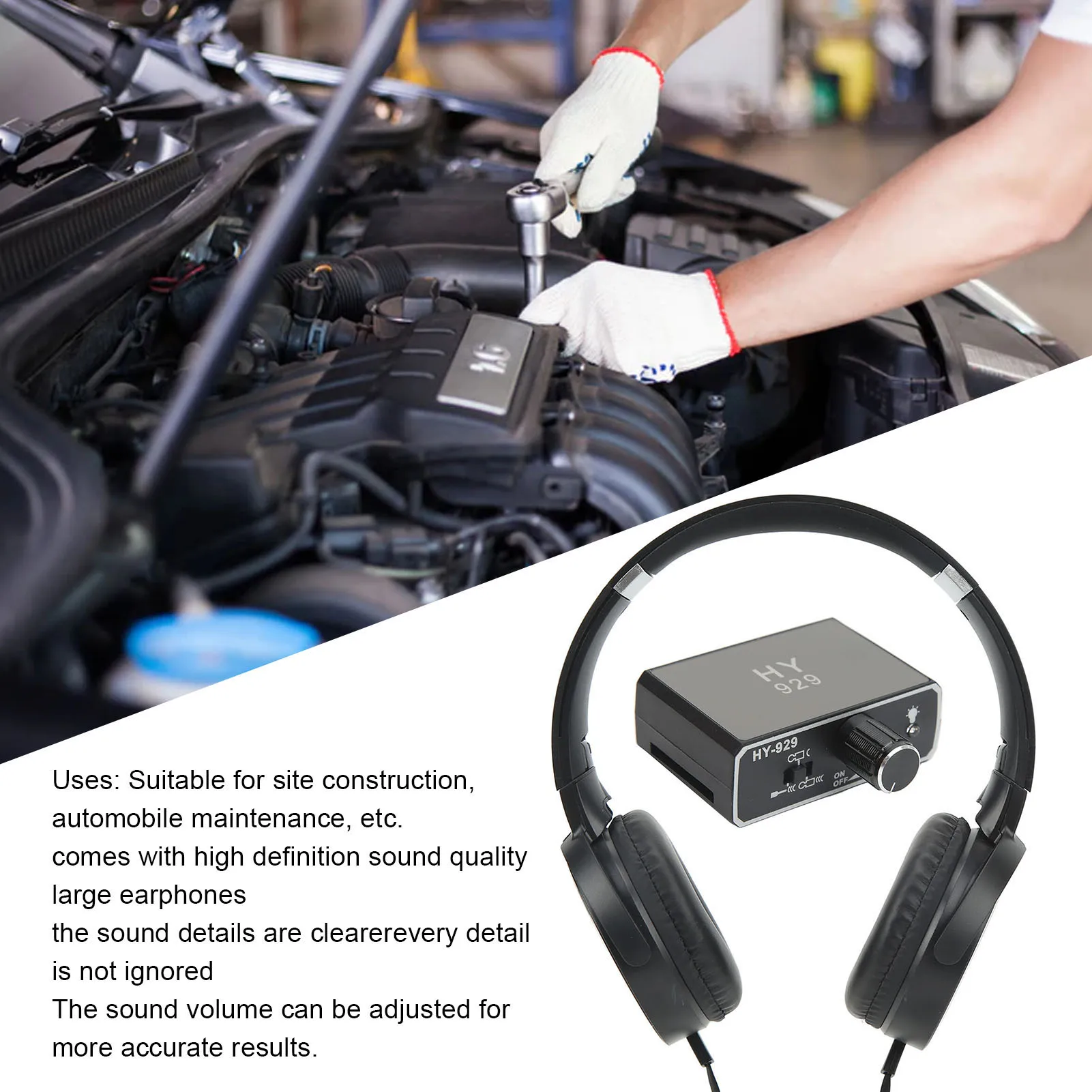 Water Pipe Leakage Monitor Rechargeable Water Leakage Detection Kit Underground High Strength for Site Construction AC100‑240V