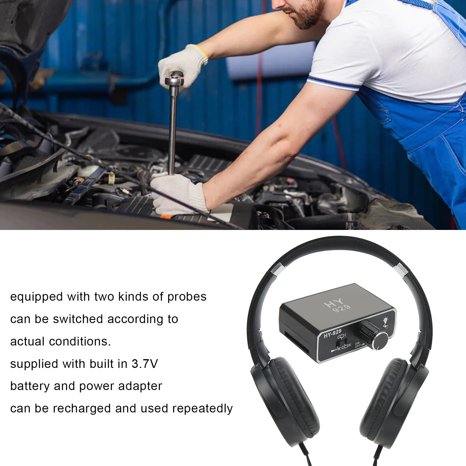 Water Pipe Leakage Monitor Rechargeable Water Leakage Detection Kit Underground High Strength for Site Construction AC100‑240V