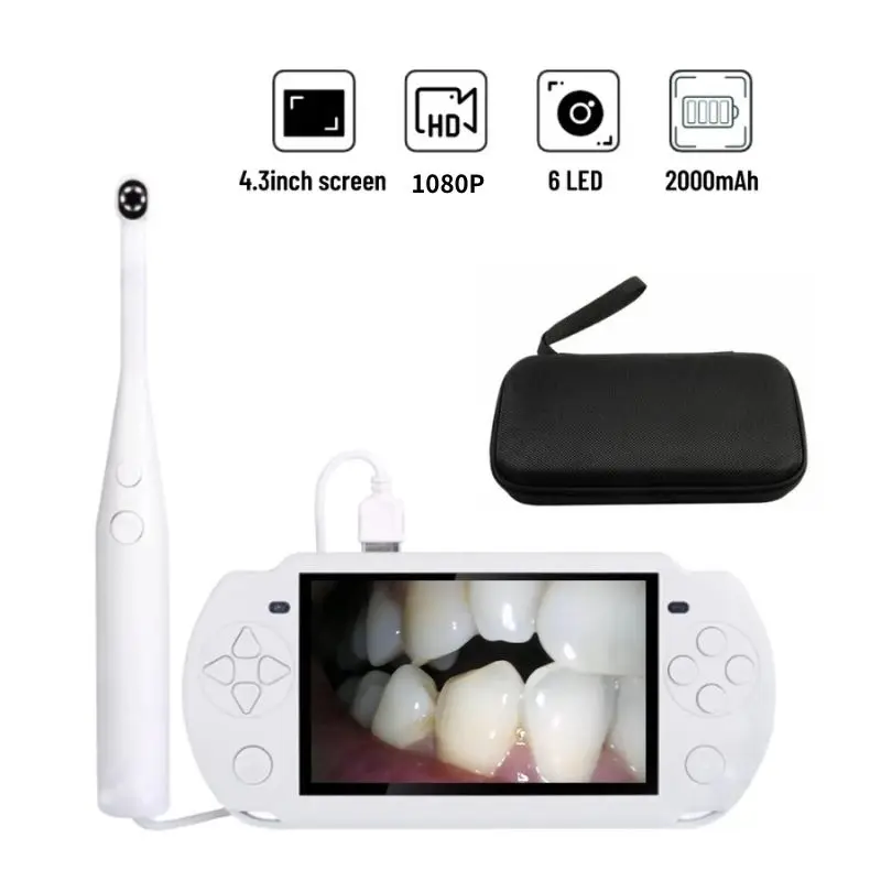 Mini Home HD 720P/1080P Intraoral Endoscope Camera Visual Instruments 3-in-1 USB with 4.5-Inch HD 1080P Screen for Android/PC