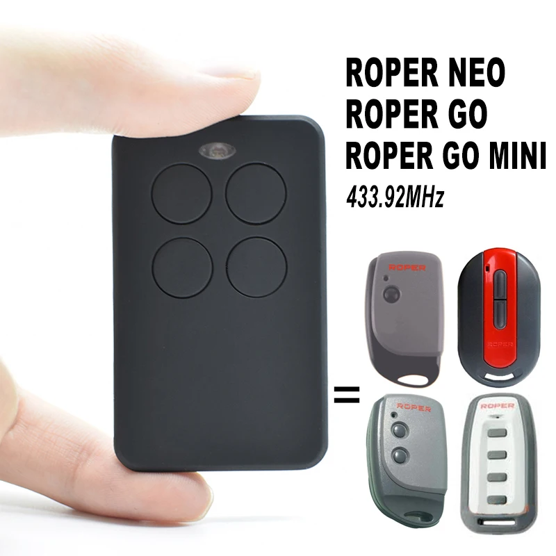 ROPER GO MINI NEO Remote Control 433.92MHz Rolling Code Garage Door Opener Replicator