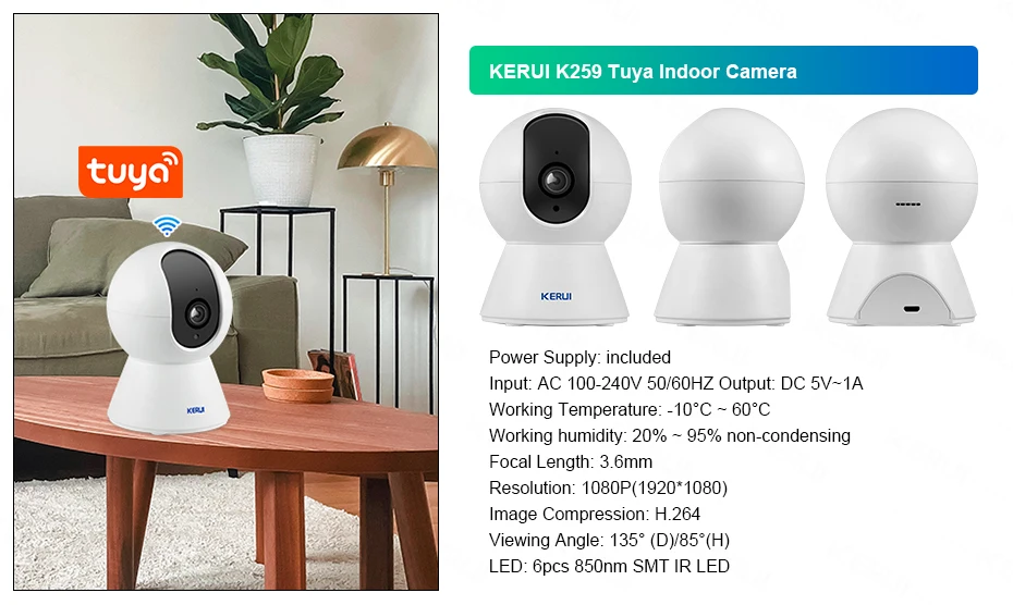 KERUI W204 4G WIFI GSM Alarm System Touch Panel Home Security Tuya Smart RIFD APP Remote Control Burglar PIR Door Sensor Siren