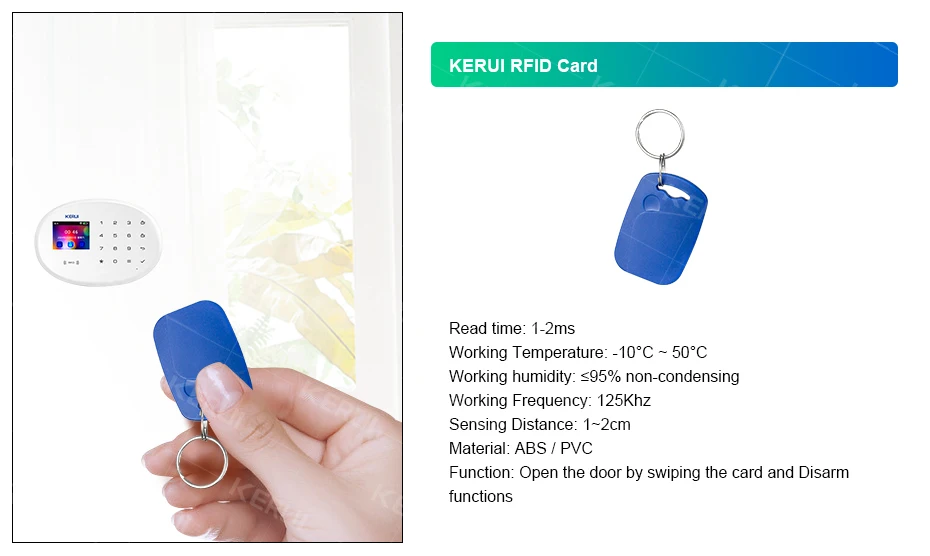 KERUI W204 4G WIFI GSM Alarm System Touch Panel Home Security Tuya Smart RIFD APP Remote Control Burglar PIR Door Sensor Siren