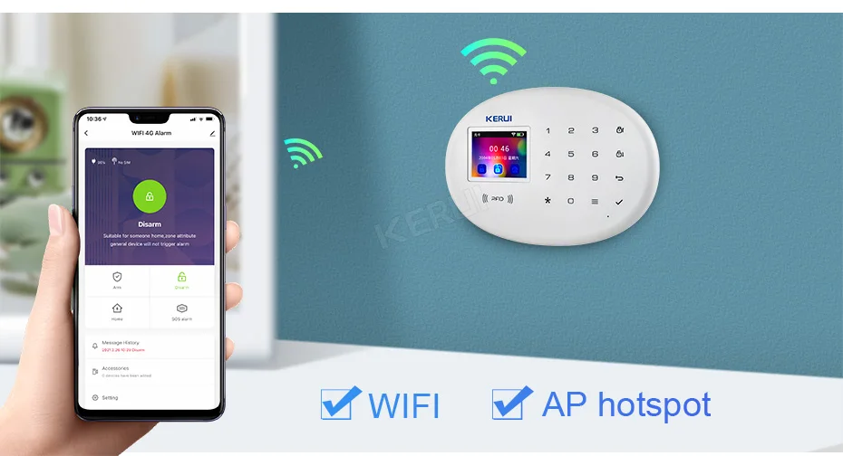KERUI W204 4G WIFI GSM Alarm System Touch Panel Home Security Tuya Smart RIFD APP Remote Control Burglar PIR Door Sensor Siren