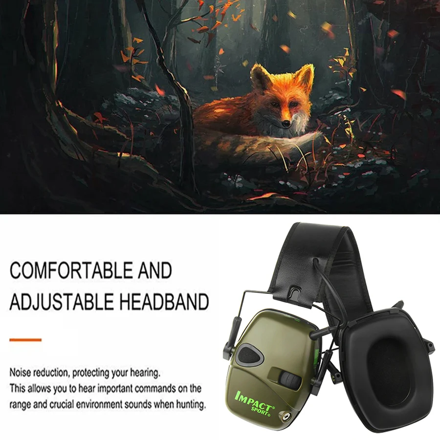 Electronic Damper Sports Shooting Earmuff Sports Shooting Impact Outdoor Anti-Noise Headset for Howard Leight Impact Sports