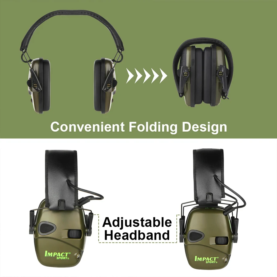 Electronic Damper Sports Shooting Earmuff Sports Shooting Impact Outdoor Anti-Noise Headset for Howard Leight Impact Sports
