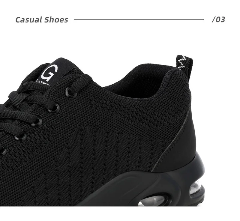 Steel Toe Safety Shoes Men Women Security Protection Work Shoes Lightweight Safety Boots Air Cushion Indestructible Shoes