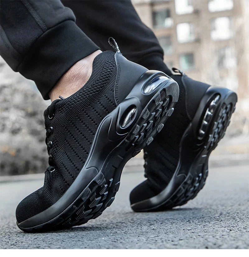 Steel Toe Safety Shoes Men Women Security Protection Work Shoes Lightweight Safety Boots Air Cushion Indestructible Shoes