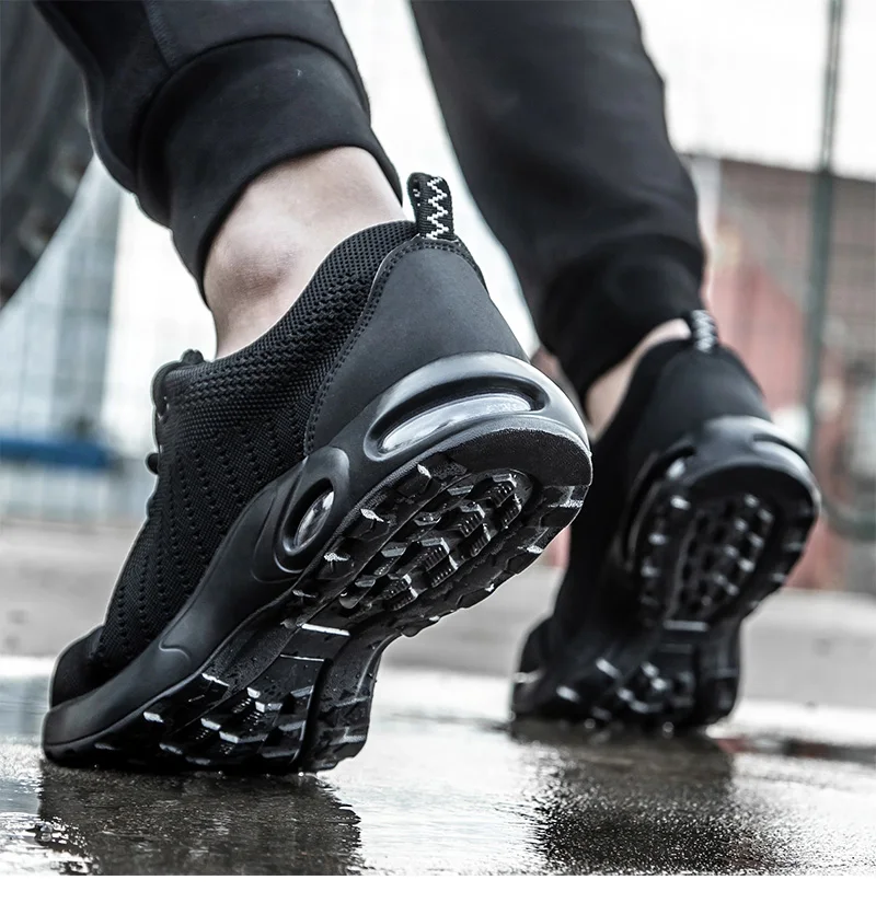 Steel Toe Safety Shoes Men Women Security Protection Work Shoes Lightweight Safety Boots Air Cushion Indestructible Shoes